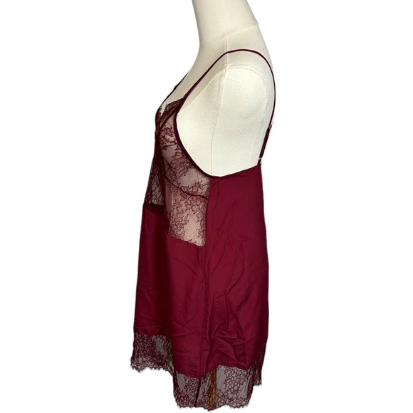Cami NYC Silk Blend Slip Lace Sheer Lingerie Dress Red Size Small - Picture 6 of 12